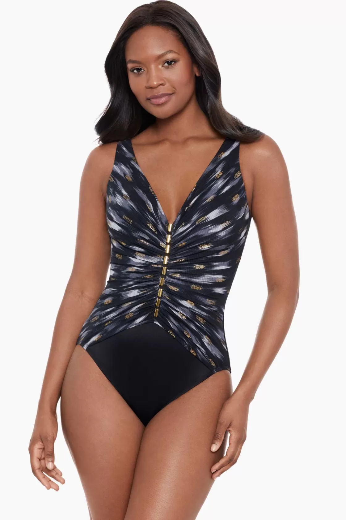 Miraclesuit One Piece^Bronze Reign Charmer One Piece Swimsuit Black/Multi