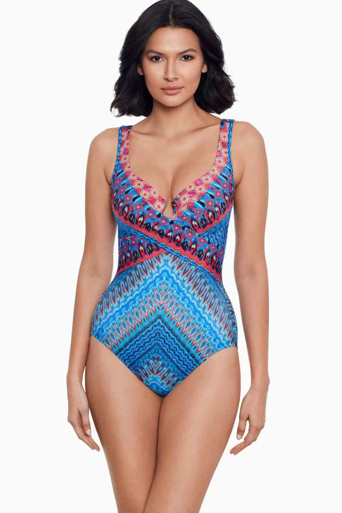 Miraclesuit One Piece^Casablanca Criss Cross Escape One Piece Swimsuit Blue