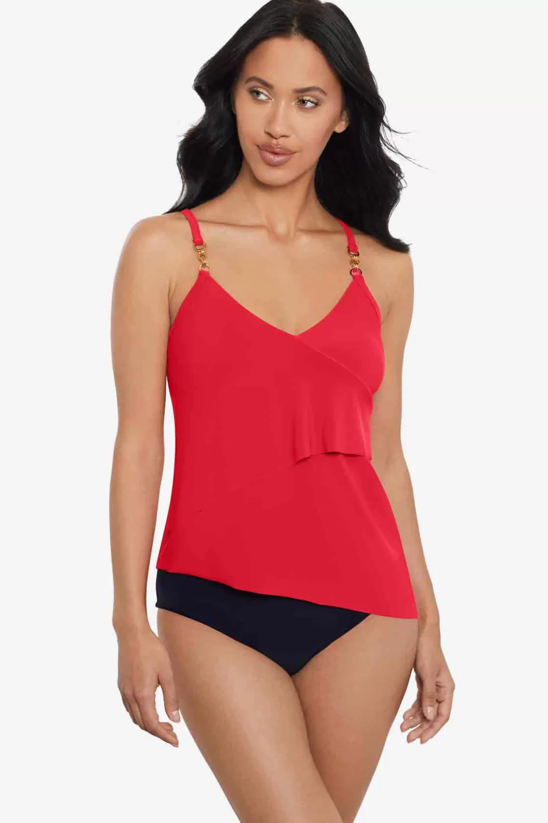 Miraclesuit Swim Dress^Chain Link Eliza Tankini Top Ginger