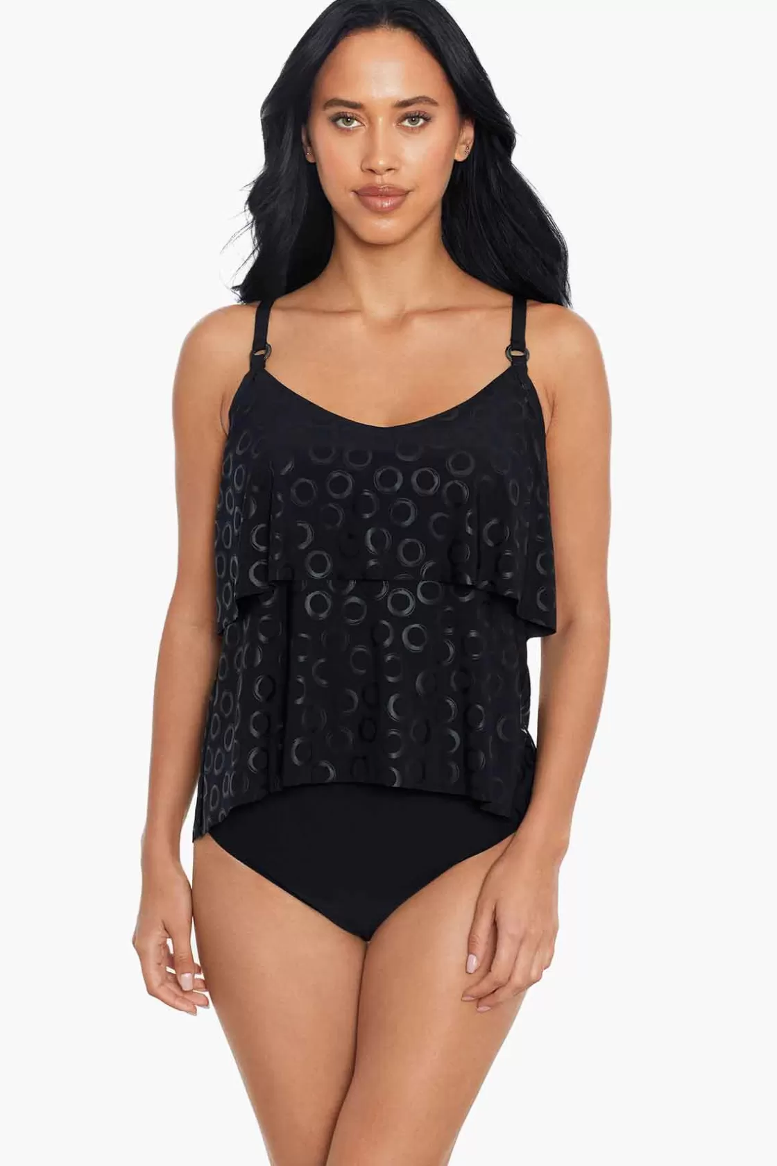 Miraclesuit Tankini Tops^Cosmos Grace Tankini Top Black/Multi