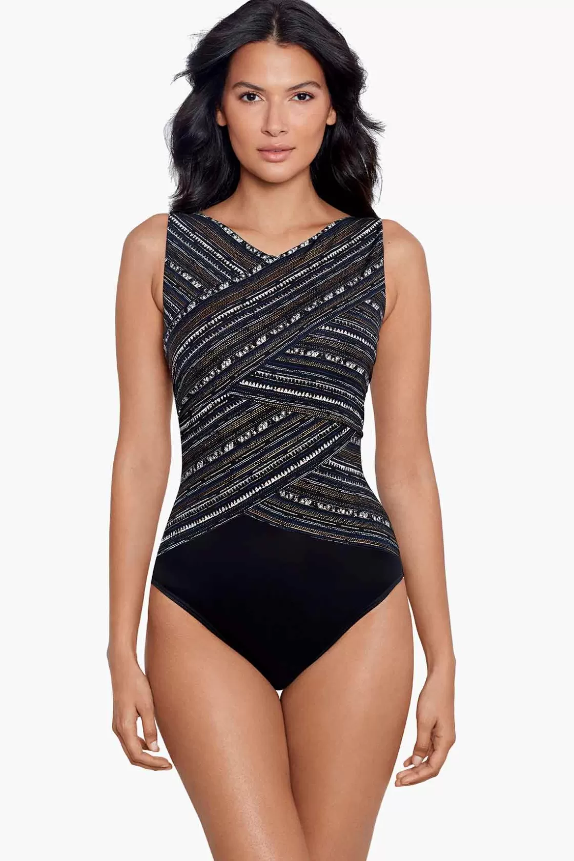 Miraclesuit One Piece^Cypher Brio One Piece Swimsuit Black/Multi