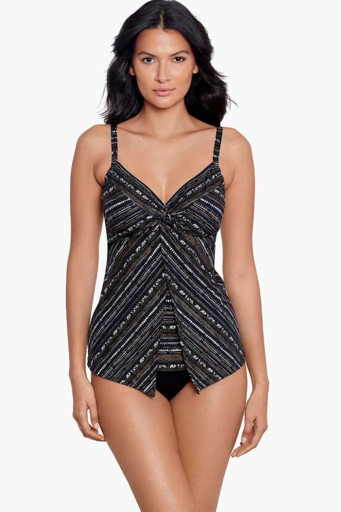 Miraclesuit One Piece | Swim Dress^Cypher Love Knot Tankini Top Black/Multi