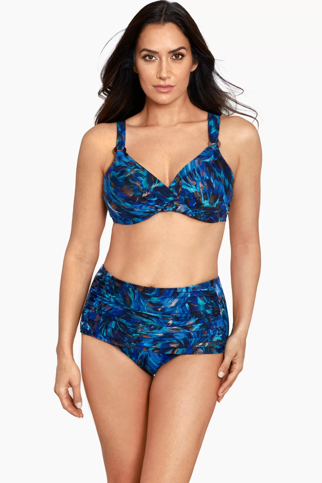 Miraclesuit Tankini Tops^Fandango Norma Jean Retro Swim Bottom Blue/Multi