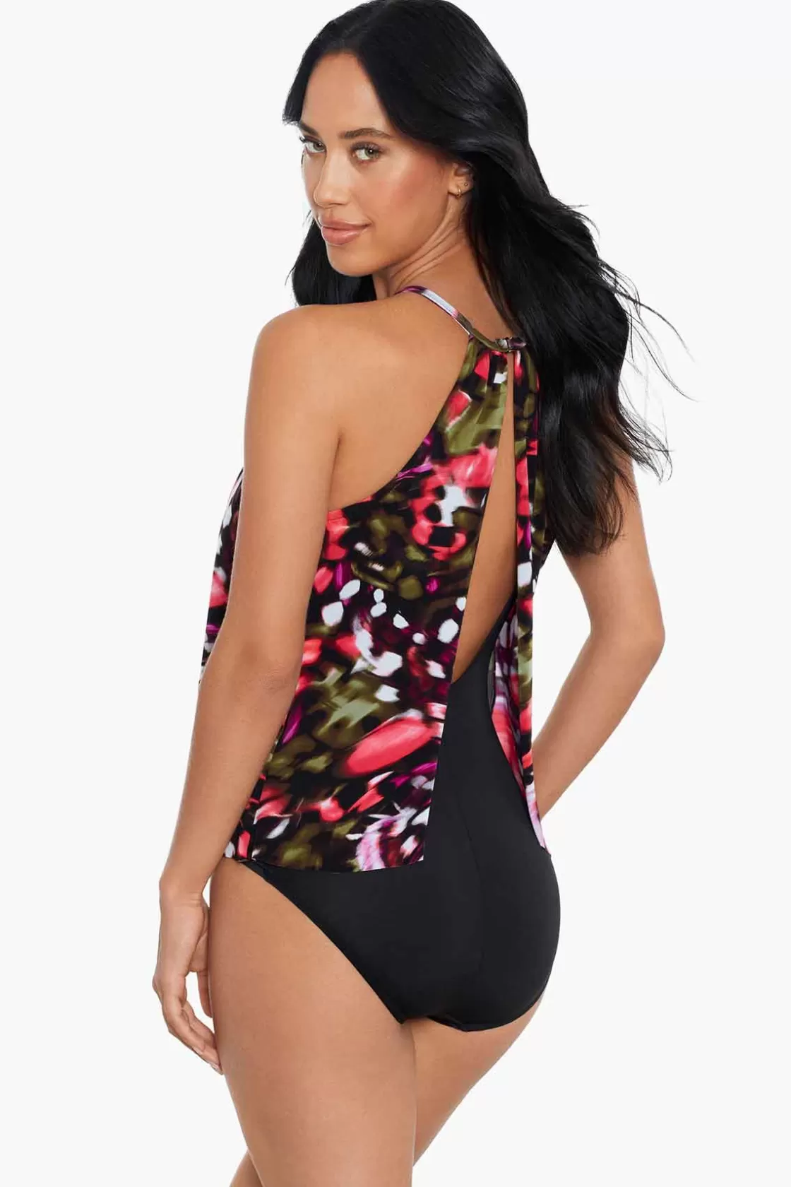 Miraclesuit One Piece^Flutter Aubrey One Piece Swimsuit Black/Multi