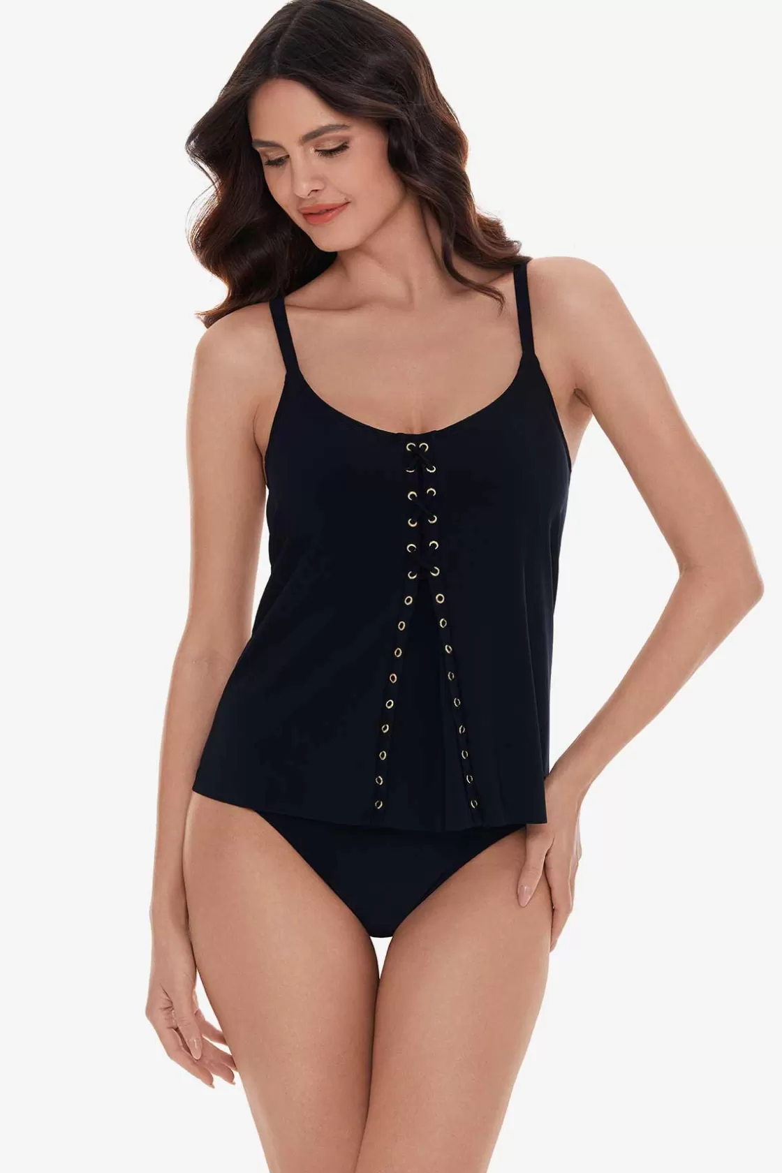 Miraclesuit Tankini Tops^Hoops Oriona Tankini Top Black