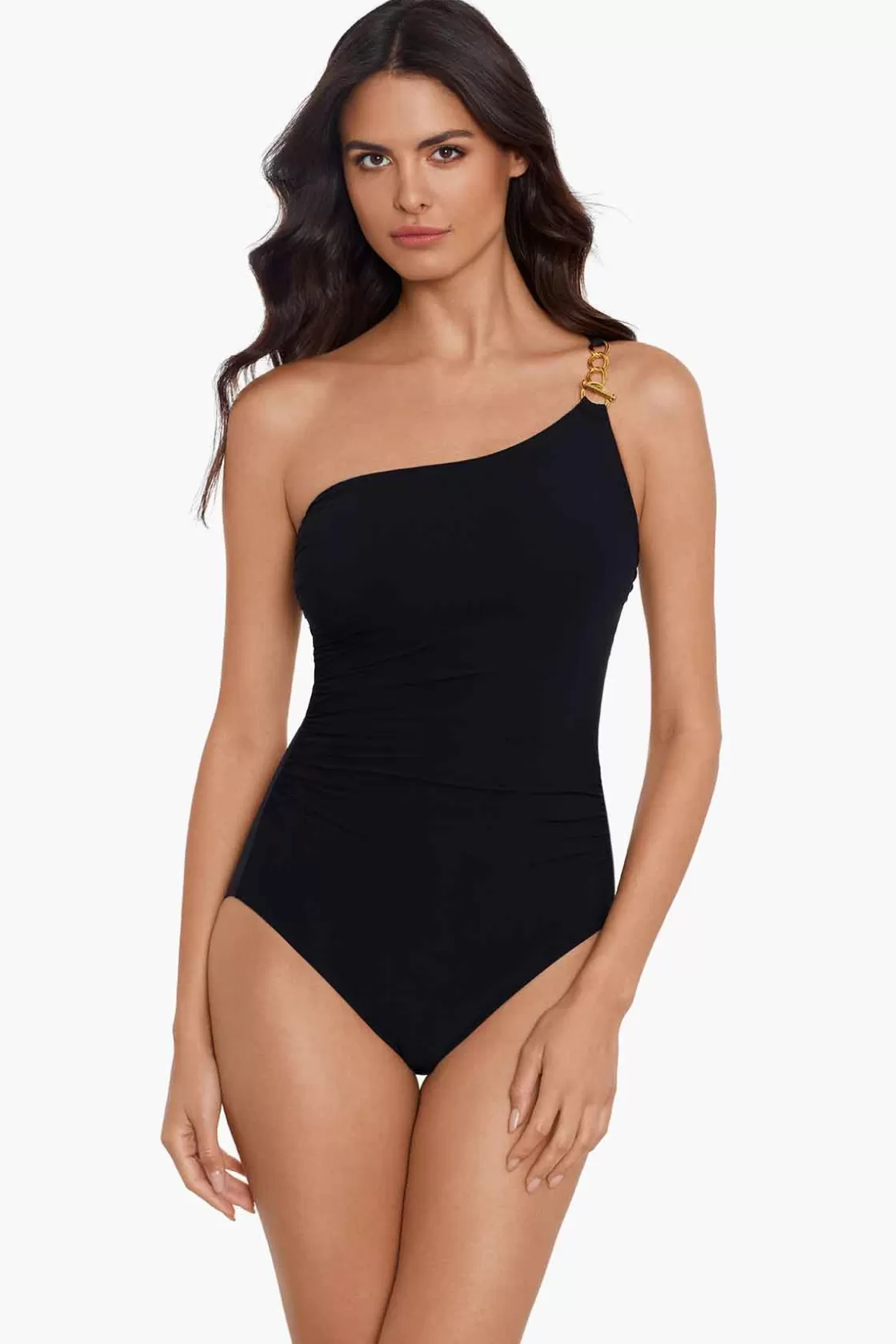 Miraclesuit One Piece^Hyper Link Charlize One Piece Swimsuit Black