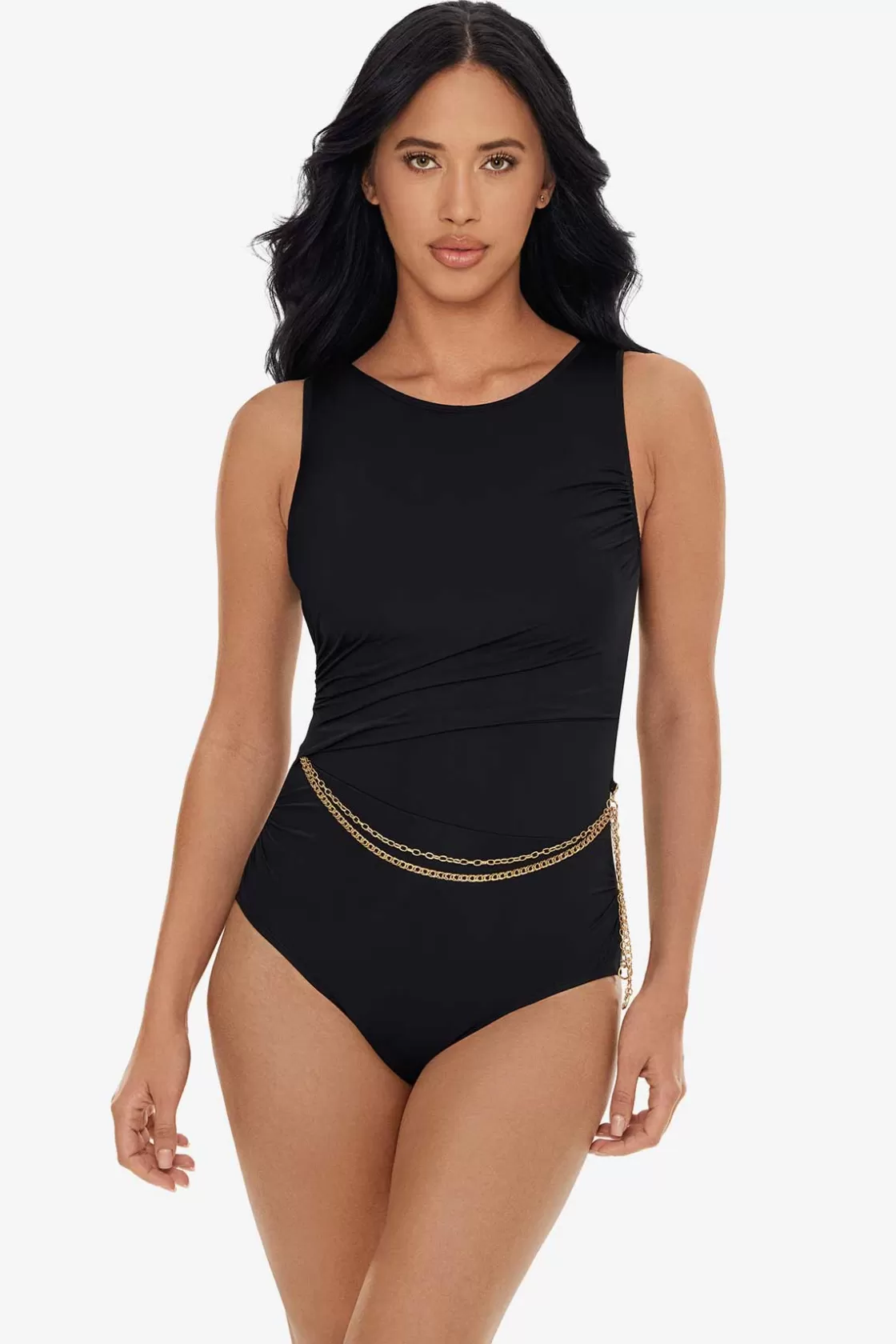 Miraclesuit One Piece^Hyperlink Annette One Piece Swimsuit Black