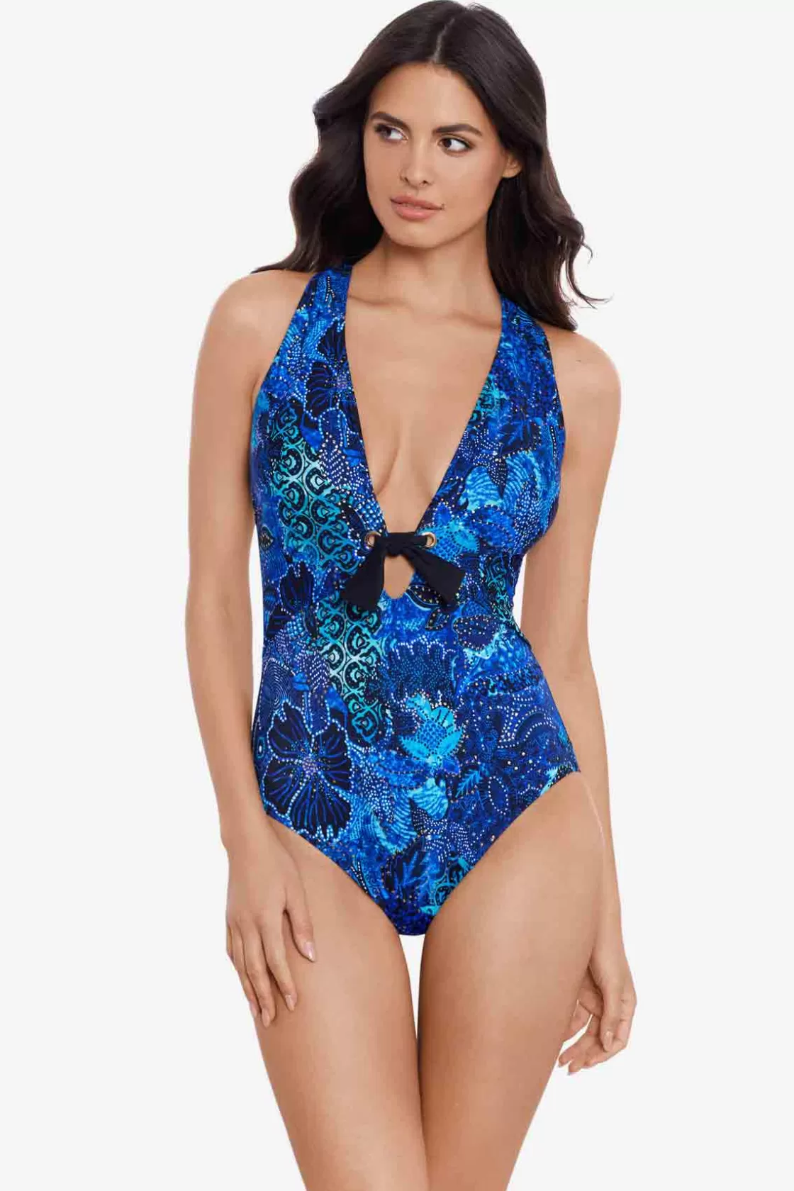 Miraclesuit One Piece^Jewels In The Nile Halle One Piece Swimsuit Blue/Multi