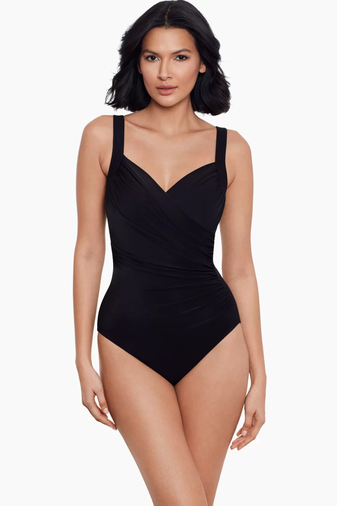 Miraclesuit One Piece^Long Torso Must Haves Sanibel One Piece Swimsuit Black