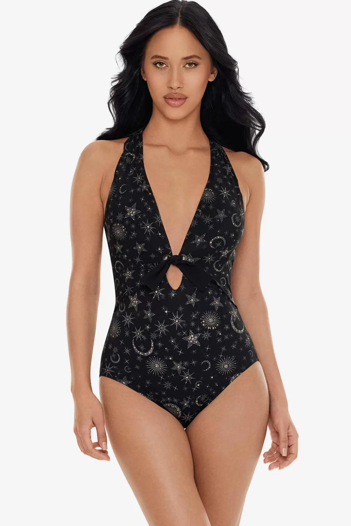 Miraclesuit One Piece^Lucky Stars Halle One Piece Swimsuit Black/Gold