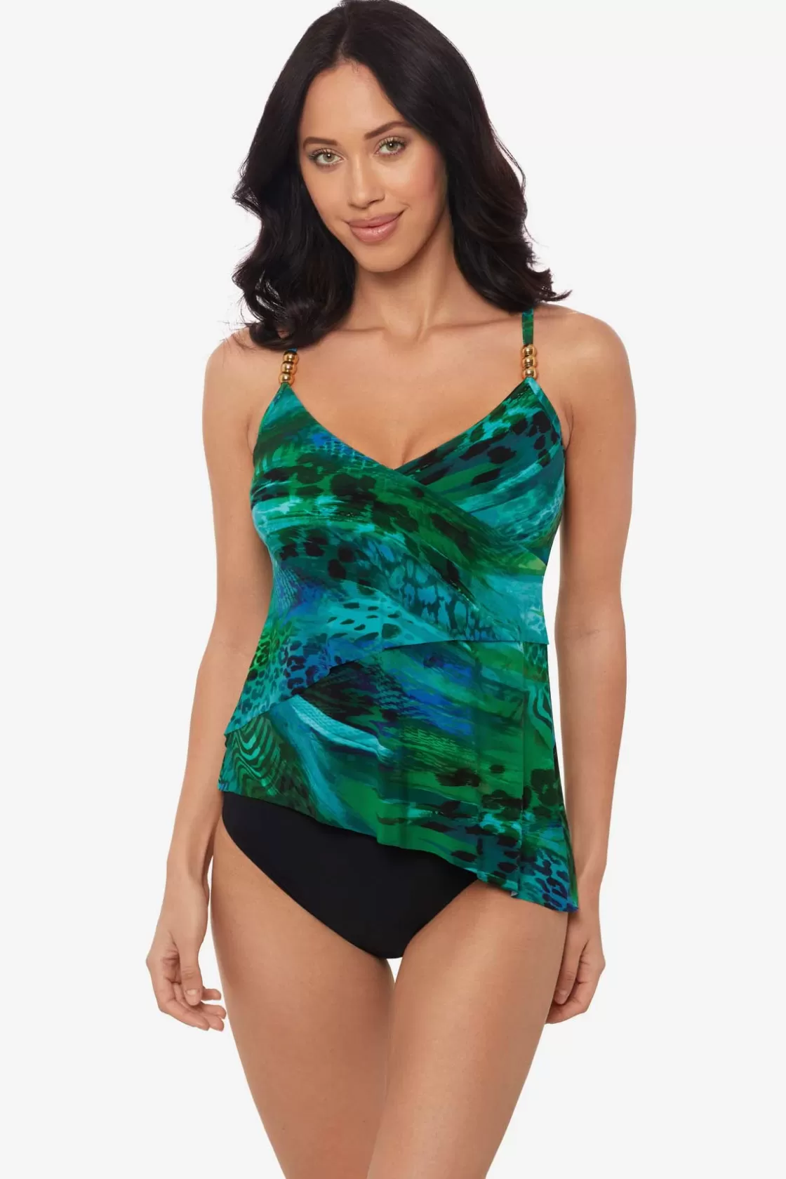 Miraclesuit Swim Bottoms^Margarita Elsa Tankini Top Blue/Multi