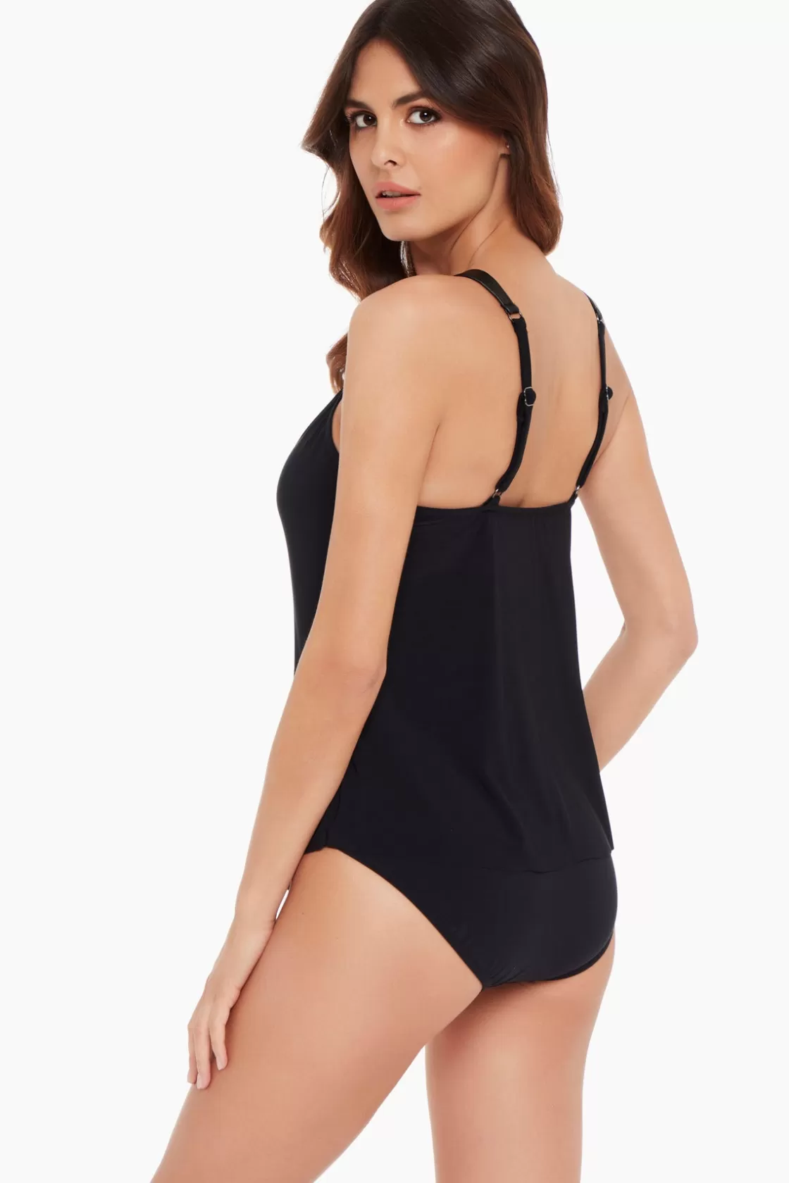 Miraclesuit Swim Bottoms^Moto Chic Rachel Tankini Top Black