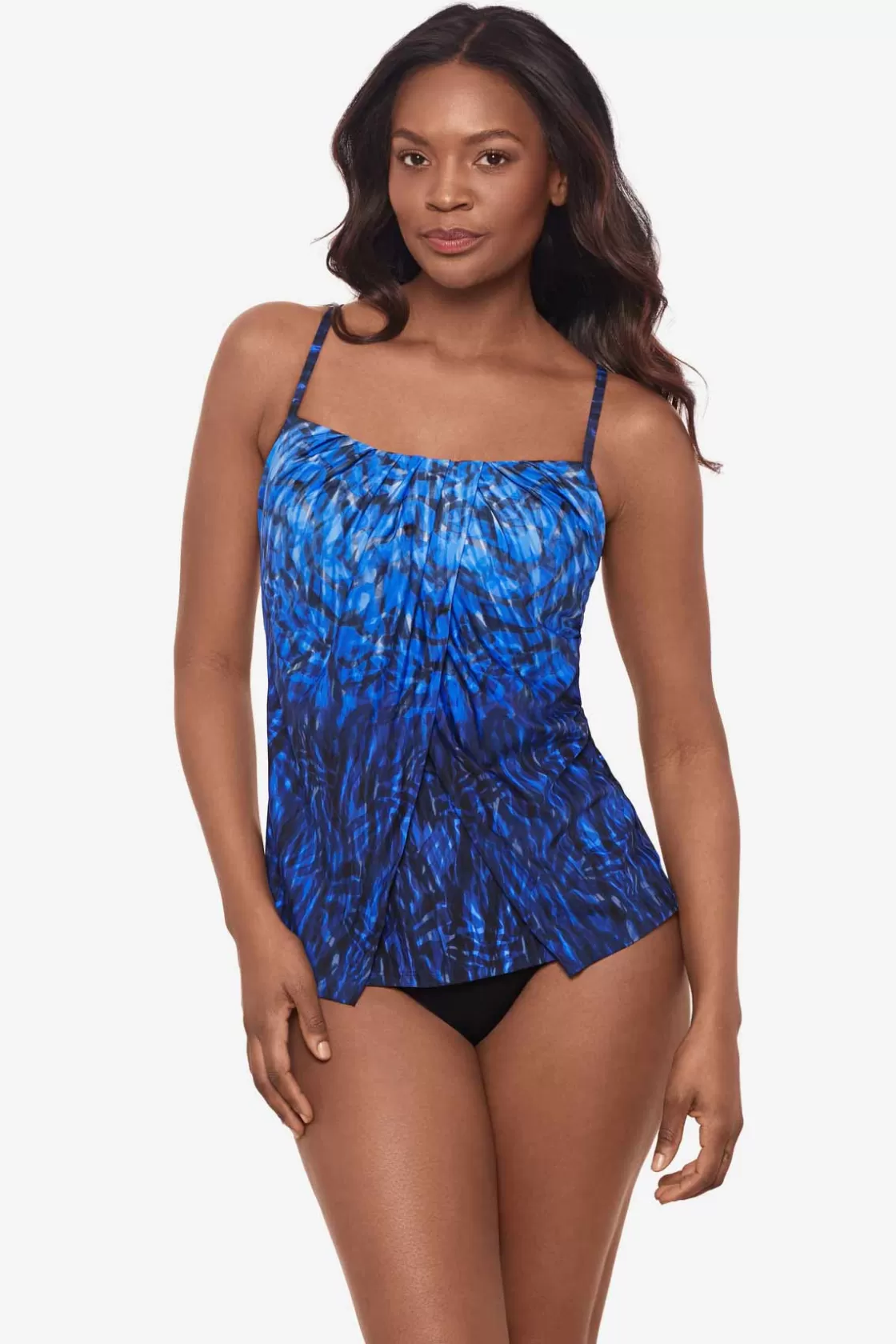 Miraclesuit One Piece | Plus^Paka Mayan Jubilee Tankini Top Blue/Black