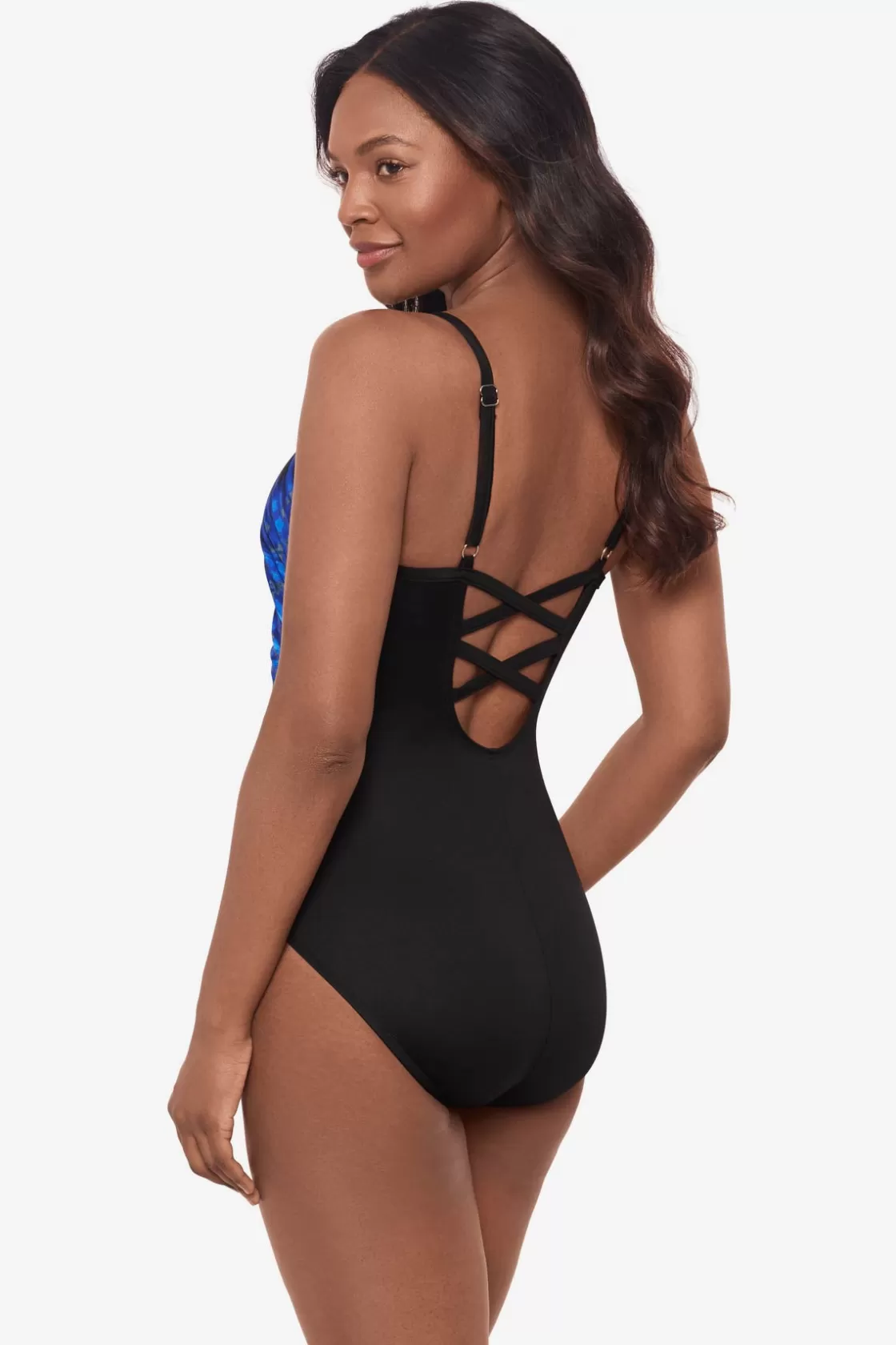 Miraclesuit One Piece^Paka Mayan Temptation One Piece Swimsuit DD-Cup Blue/Black