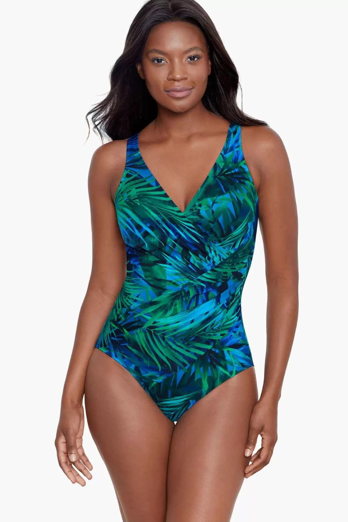 Miraclesuit One Piece^Palm Reeder Oceanus One Piece Swimsuit Blue/Multi