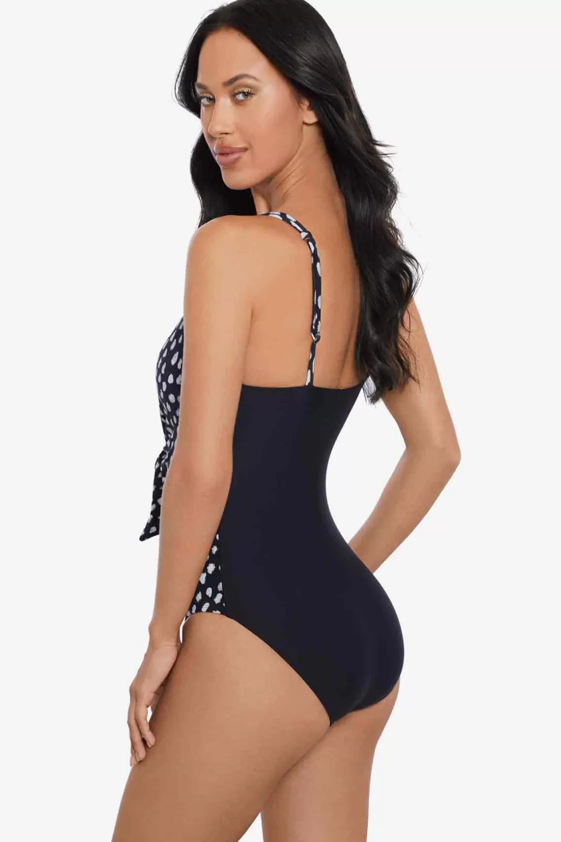 Miraclesuit One Piece^Pebbles Saki One Piece Swimsuit Black/White