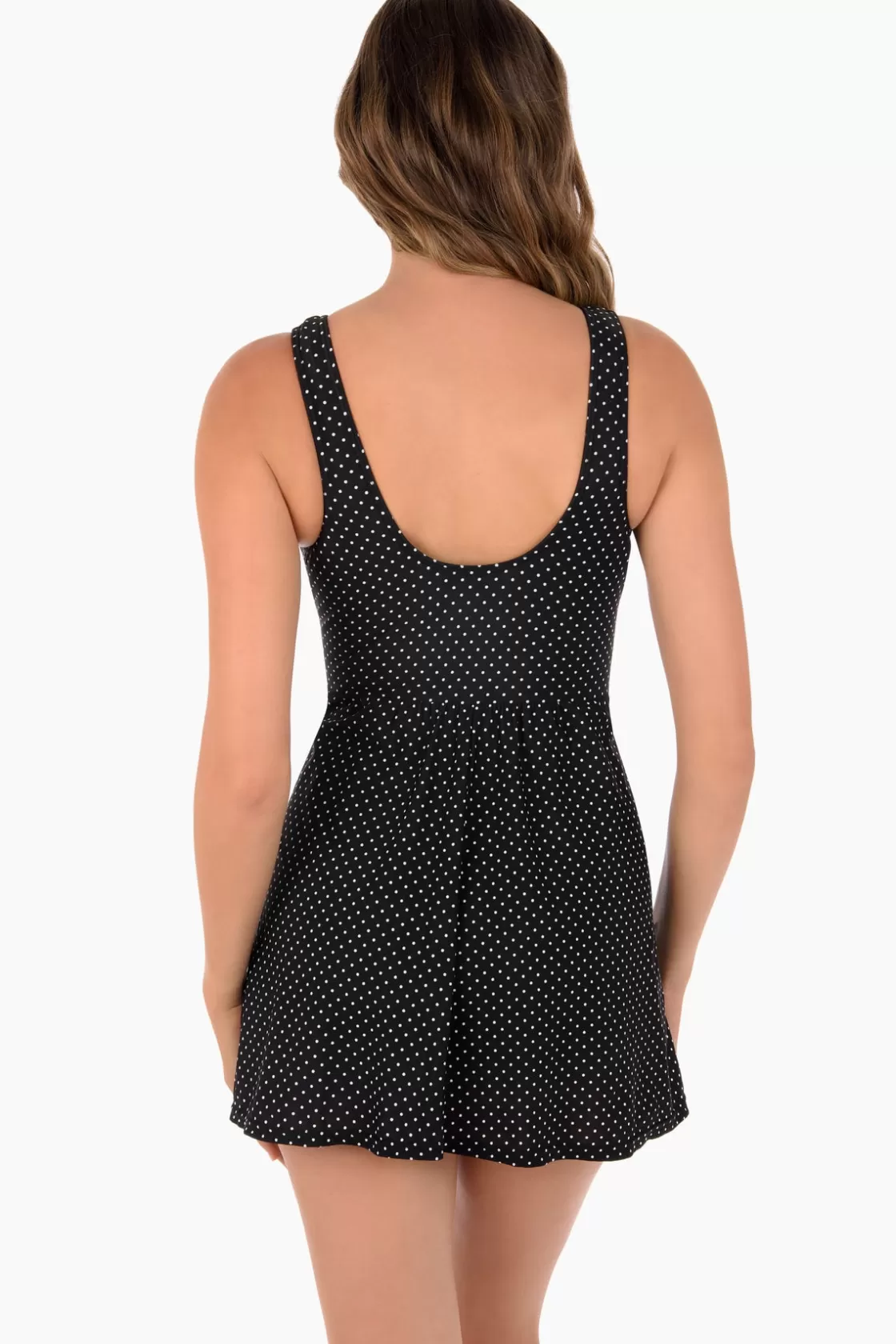 Miraclesuit Tankini Tops^Pin Point Marais One Piece Swim Dress DD-Cup Black/White