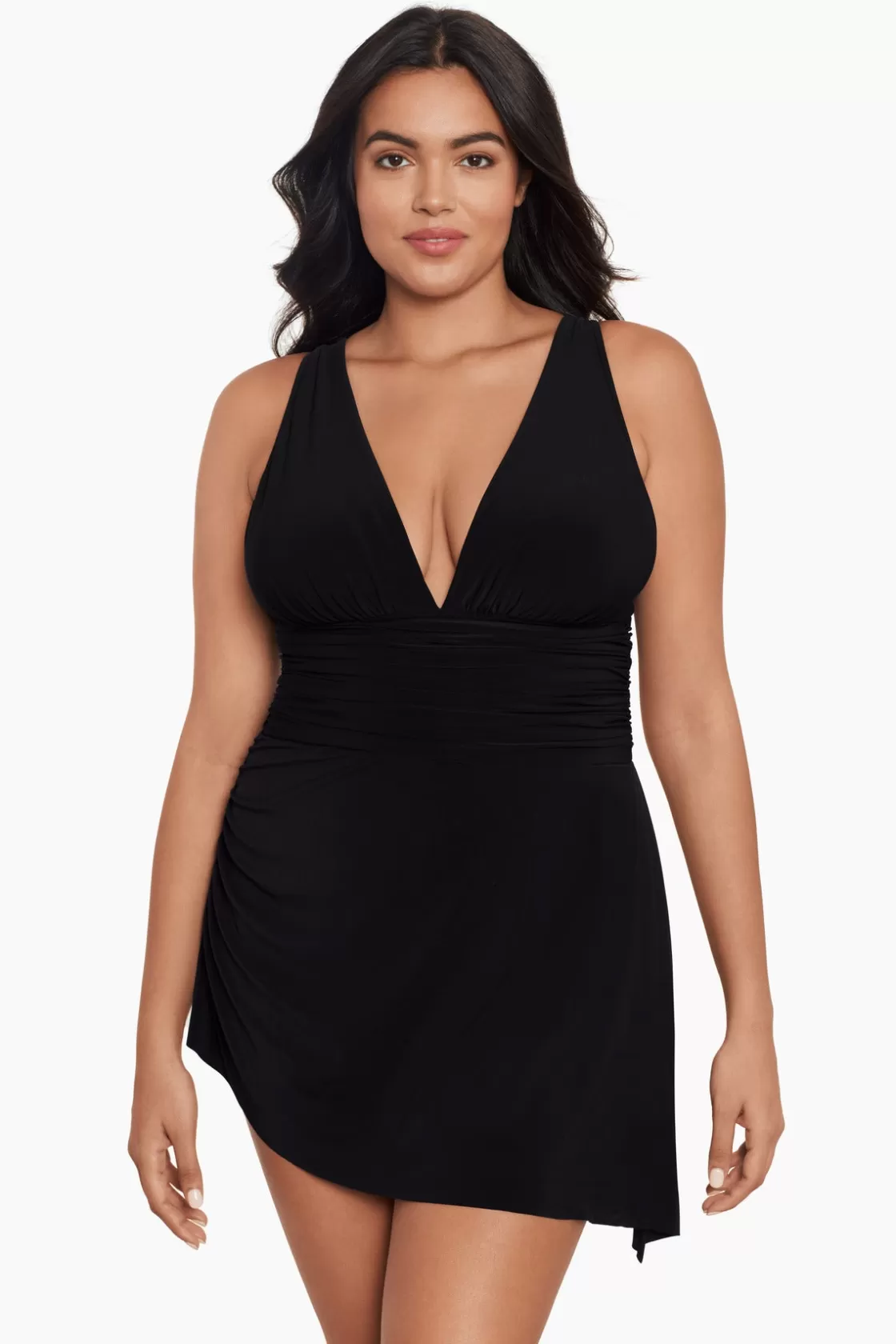 Miraclesuit Tankini Tops^Plus Size Celine Swim Dress Black