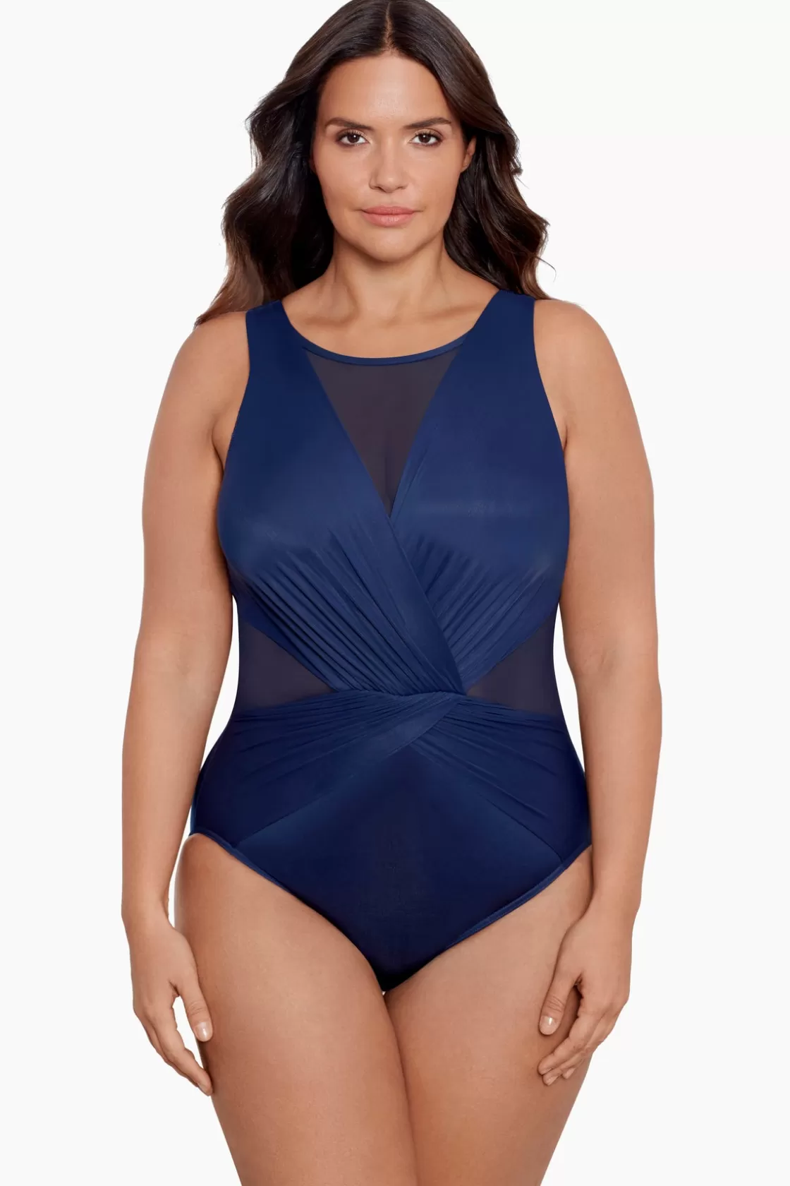 Miraclesuit One Piece^Plus Size Illusionists Palma One Piece Swimsuit Midnight