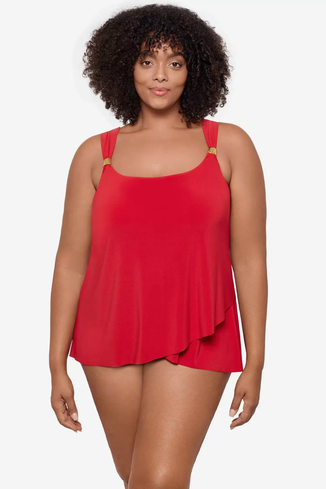 Miraclesuit One Piece | Dd+ Cup^Plus Size Razzle Dazzle Underwire Tankini Top Cayenne