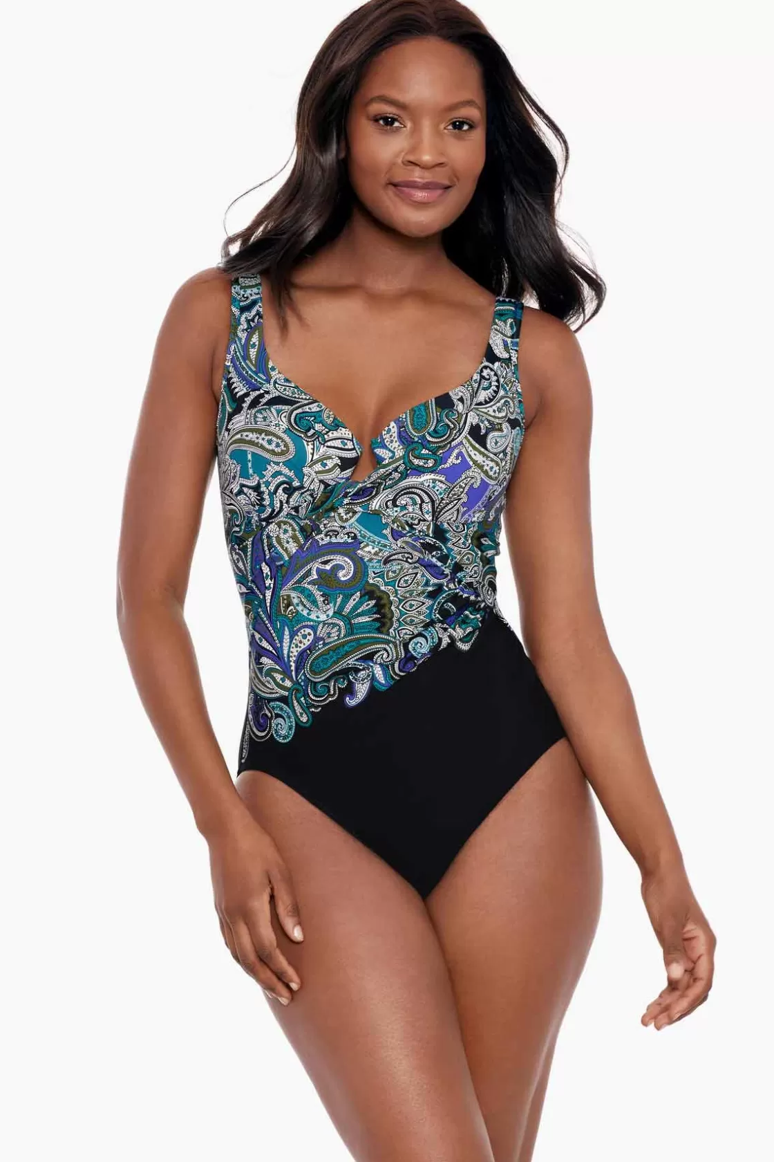 Miraclesuit One Piece^Precioso Enchant One Piece Swimsuit Black/Multi