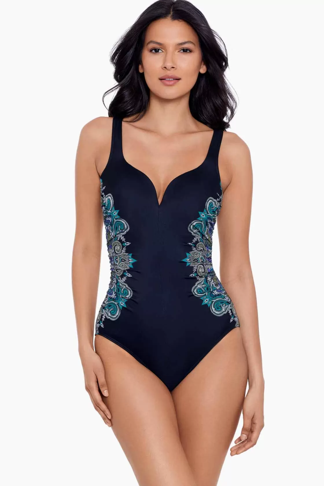 Miraclesuit One Piece^Precioso Temptress One Piece Swimsuit Black/Multi