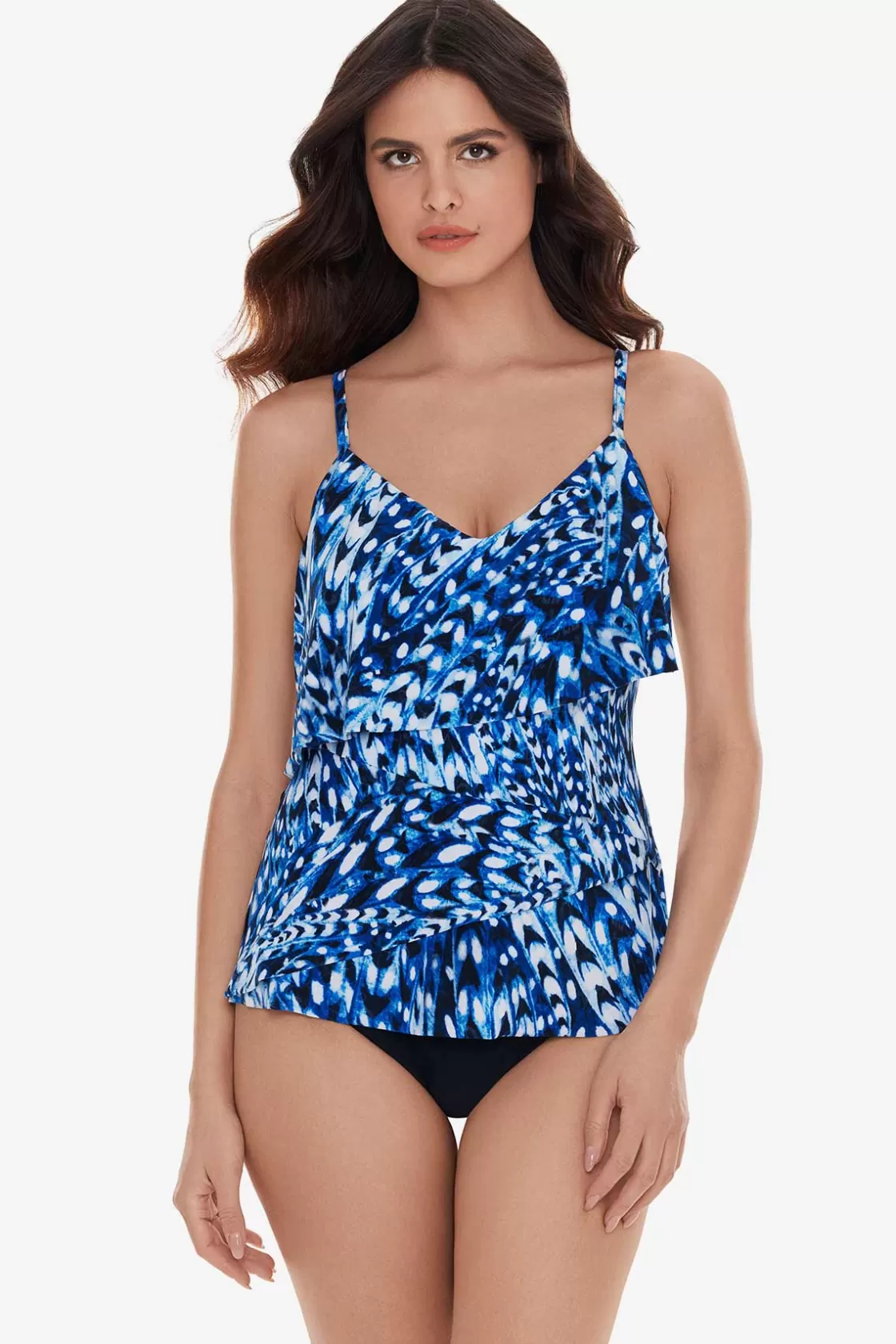 Miraclesuit Tankini Tops^Quill Chloe Tankini Top Blue/Multi