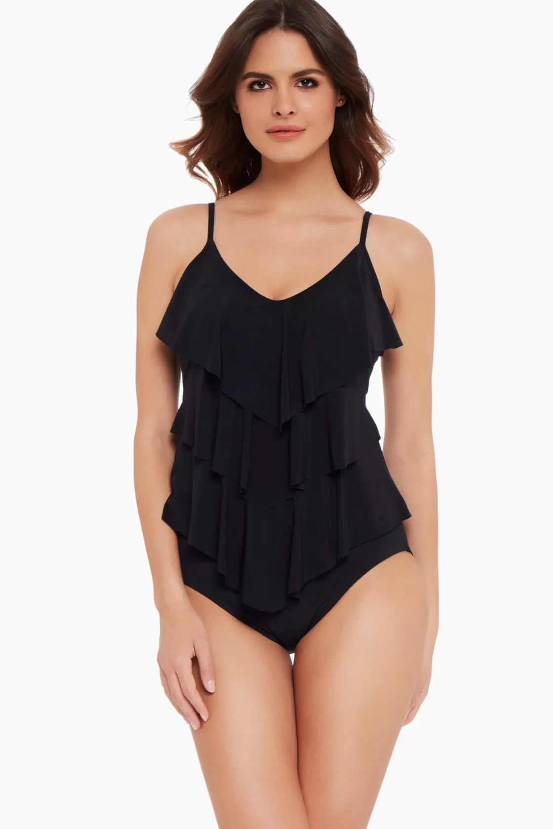 Miraclesuit One Piece | Dd+ Cup^Rita DD-Cup Tankini Top Black