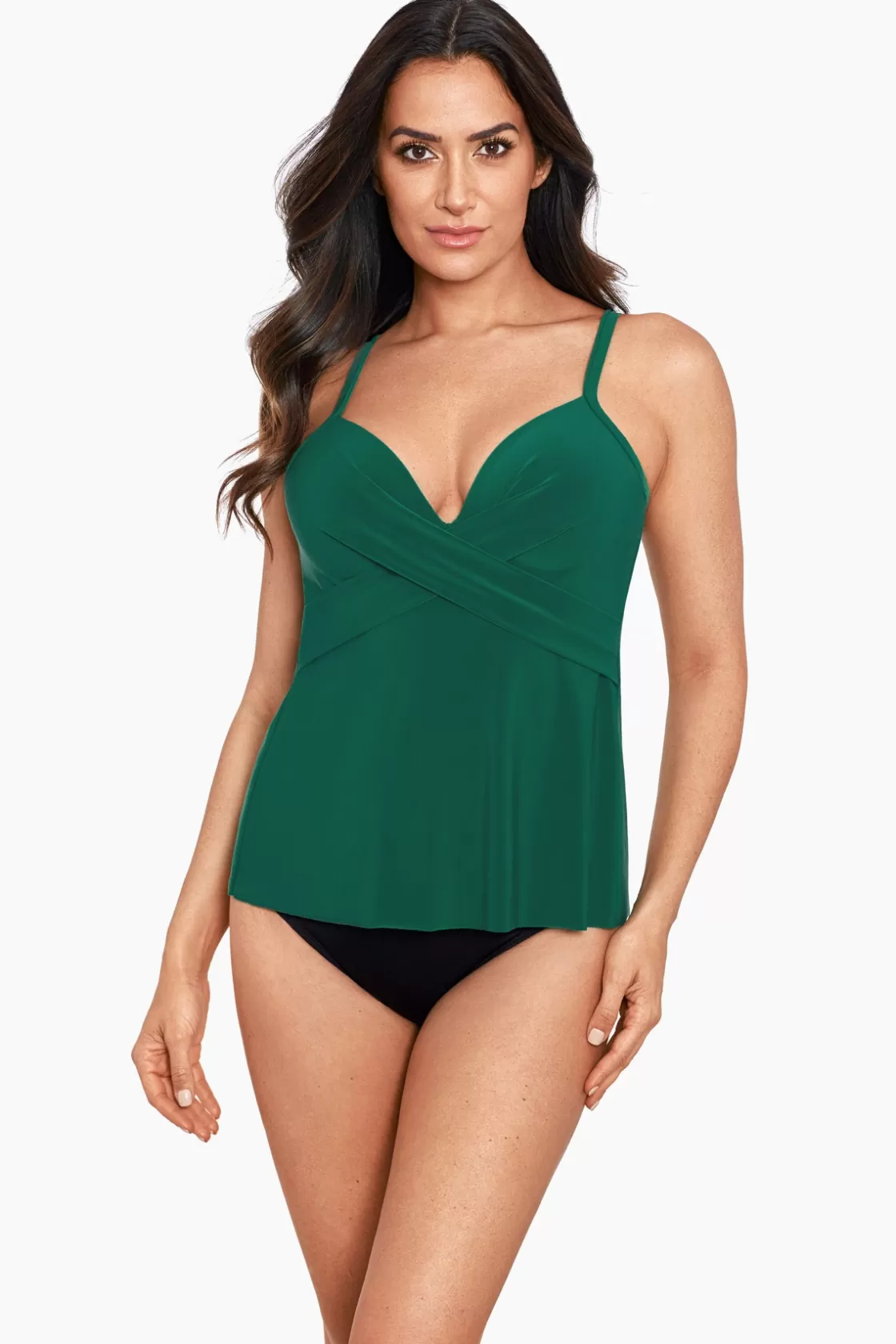 Miraclesuit Swim Bottoms^Rock Solid Allura Tankini Top Malachite