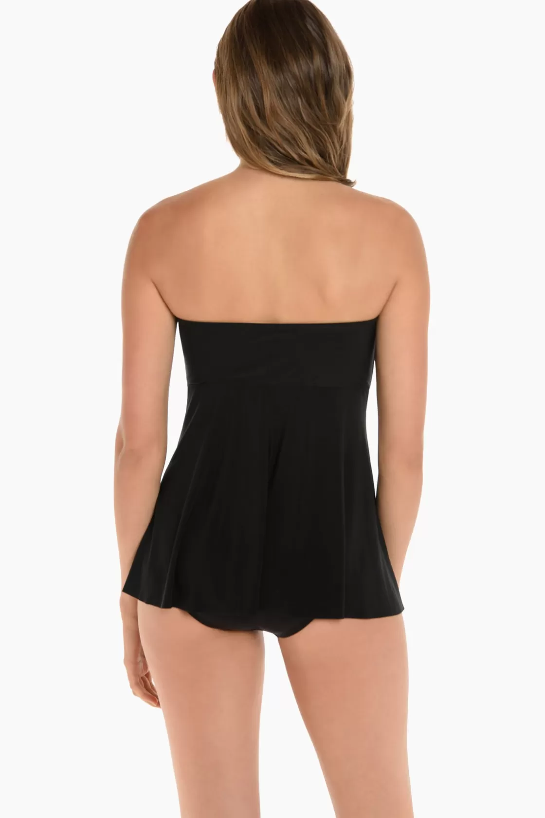 Miraclesuit Tankini Tops^Rock Solid Cadiz Bandeau Tankini Top Black