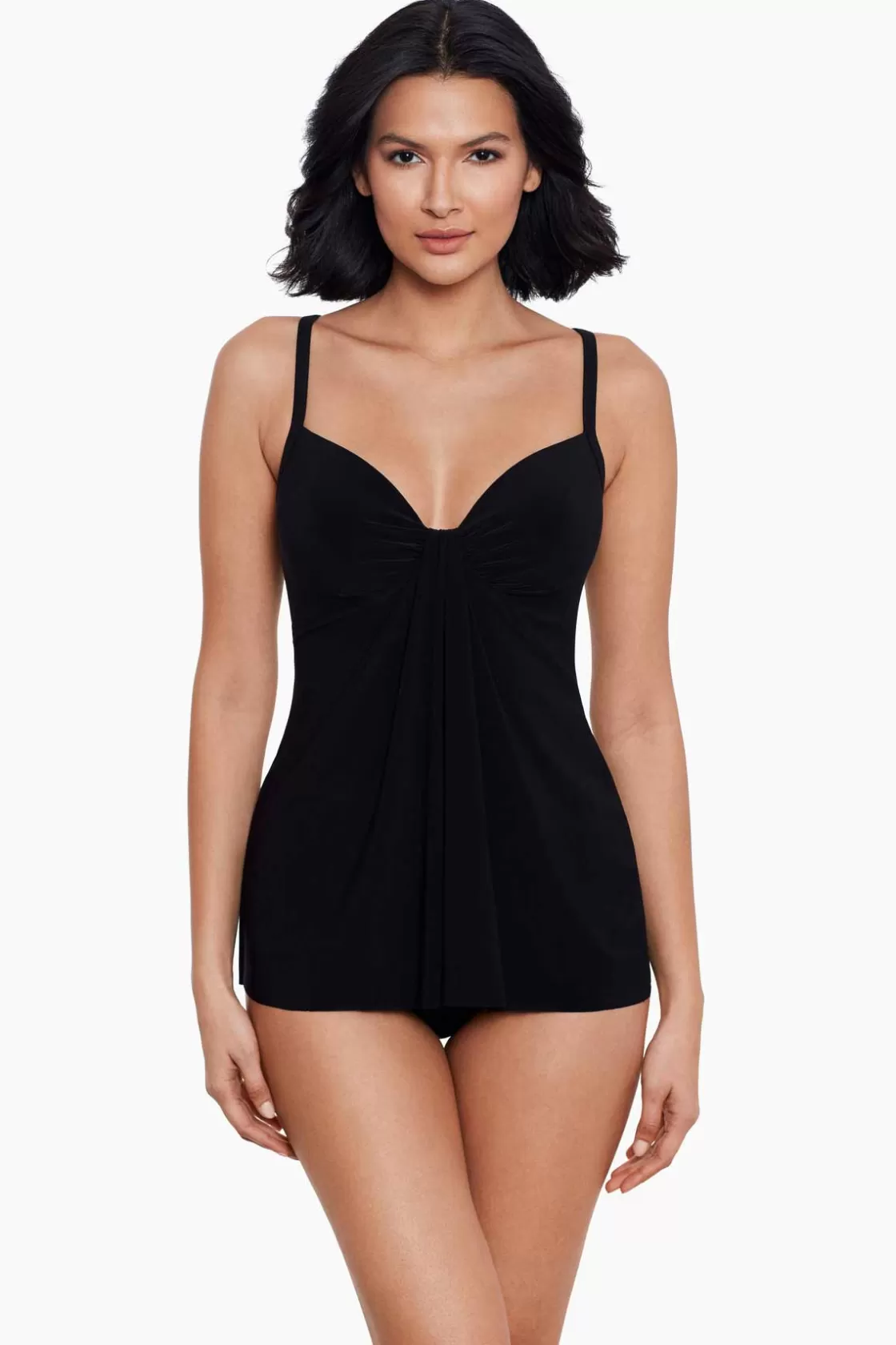 Miraclesuit One Piece | Plus^Rock Solid Marina Tankini Top Black