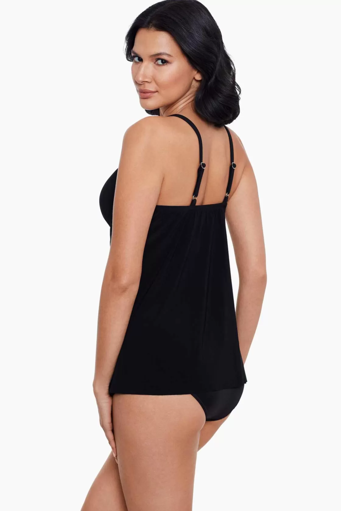 Miraclesuit One Piece | Plus^Rock Solid Marina Tankini Top Black