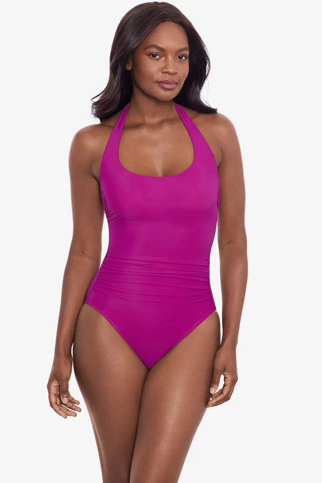 Miraclesuit Cover Ups | Bandeau^Rock Solid Utopia One Piece Swimsuit Framboise