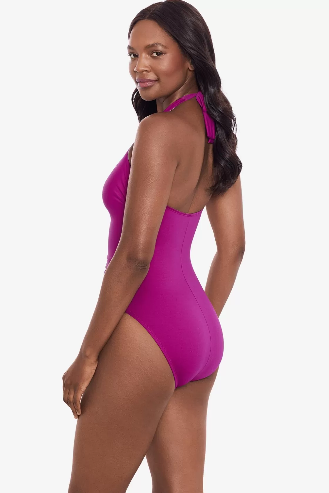 Miraclesuit Cover Ups | Bandeau^Rock Solid Utopia One Piece Swimsuit Framboise