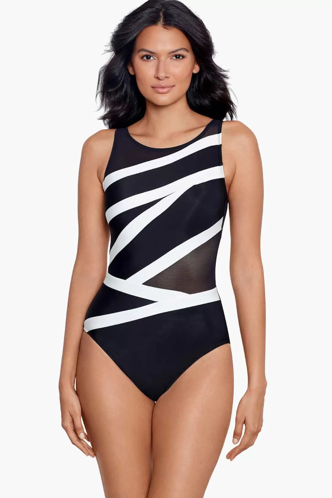 Miraclesuit One Piece^Spectra Somerpointe One Piece Swimsuit Black/White