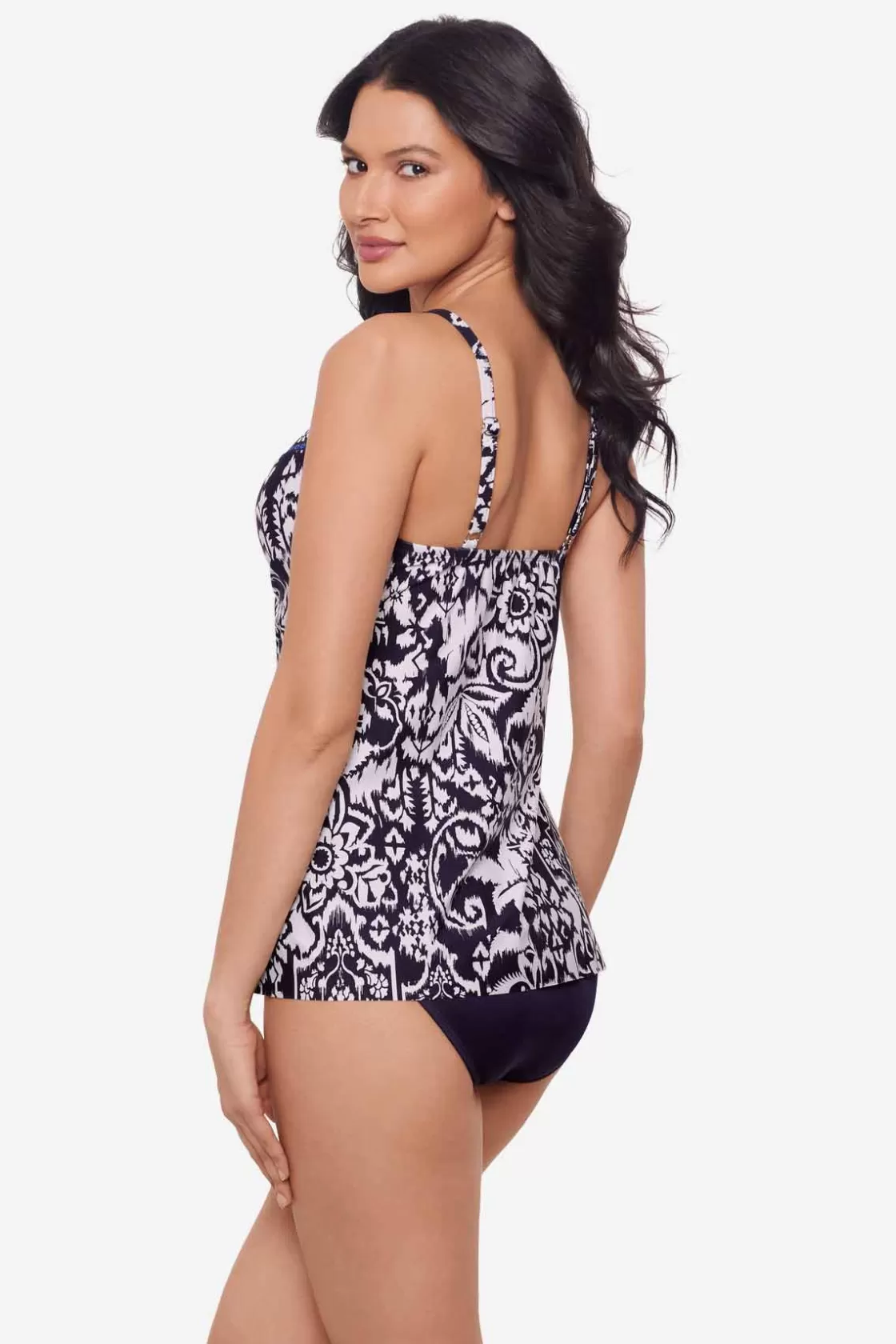 Miraclesuit Swim Dress | One Piece^Talavera Marina Tankini Top Midnight/White