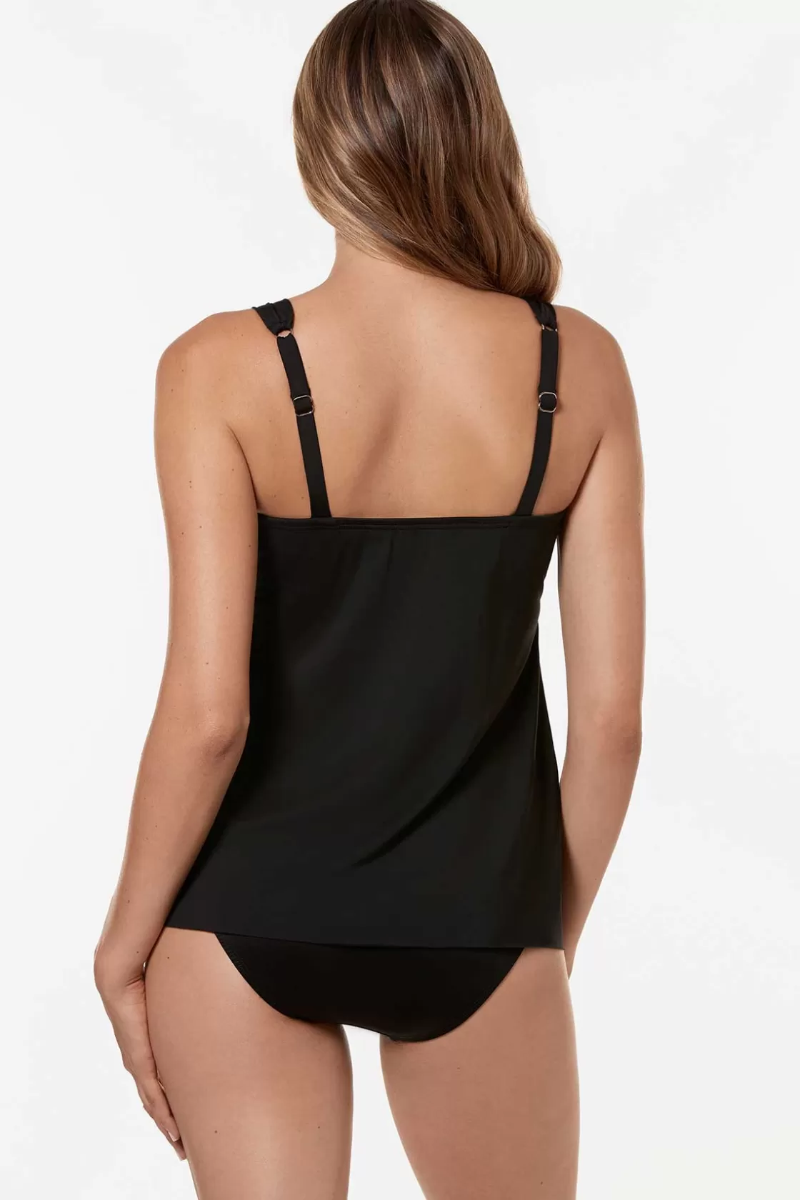 Miraclesuit One Piece | Dd+ Cup^Underwire Plunge Tankini Top D-DDD Cup Black