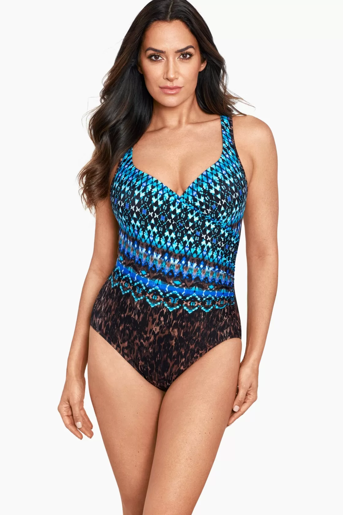 Miraclesuit One Piece^Untamed It's A Wrap One Piece Swimsuit Brown/Multi