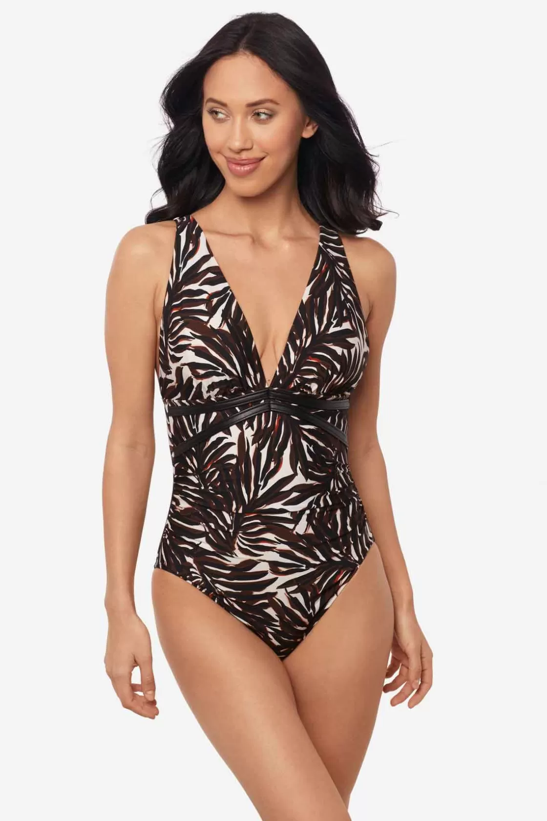 Miraclesuit One Piece^Ventana Evangeline One Piece Swimsuit Brown/Multi