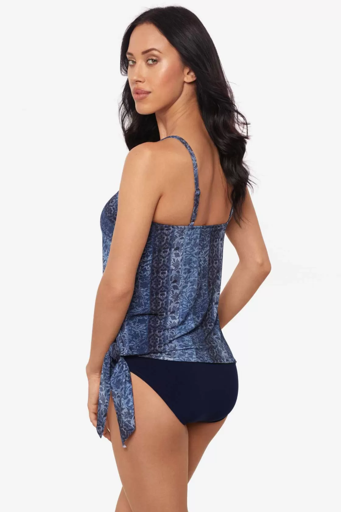 Miraclesuit Swim Dress | Plus^Via Roma Alex Tankini Top Blue/Multi