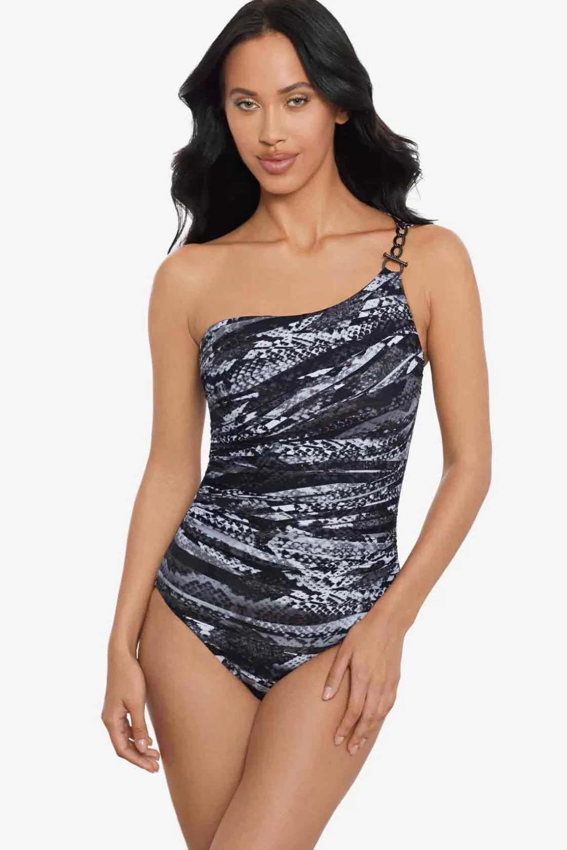 Miraclesuit One Piece^Za'Atar Charlize One Piece Swimsuit Black/Grey